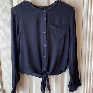 Navy blue theory blouse